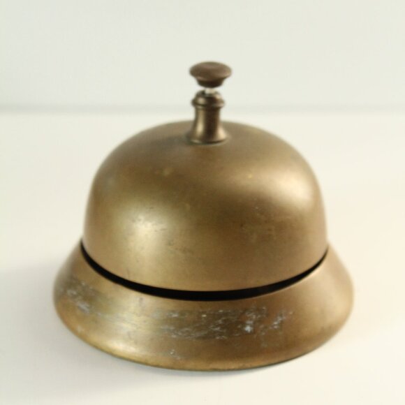 Vintage Brass Hotel Service Desk Courtesy Bell - Picture 2 of 3